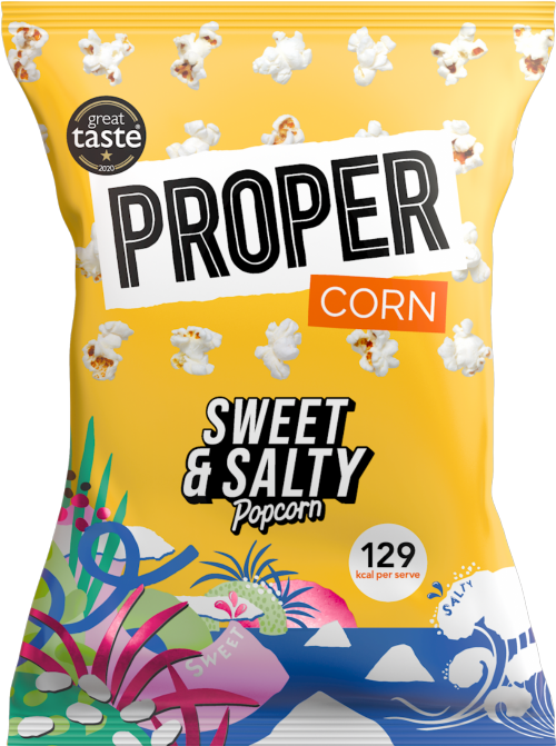 PROPER Corn - Sweet & Salty Popcorn 90g (Pack of 8)