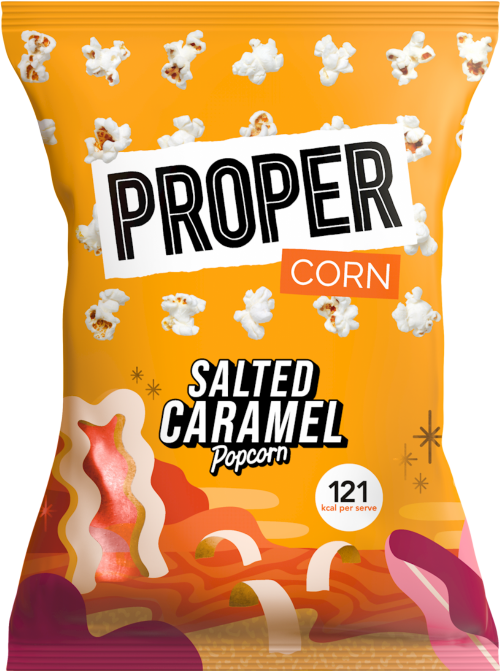 PROPER Corn - Salted Caramel Popcorn 90g (Pack of 8)