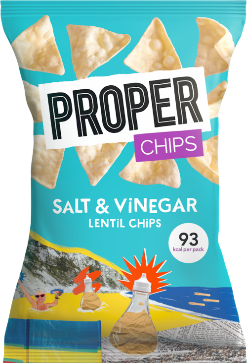 PROPER Chips - Salt & Vinegar Lentil Chips 20g (Pack of 24)