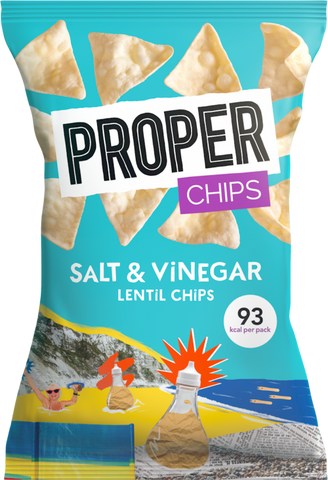 PROPER Chips - Salt & Vinegar Lentil Chips 20g (Pack of 24)