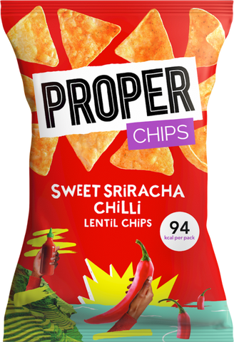PROPER Chips - Sweet Sriracha Chilli Lentil Chips 20g (Pack of 24)