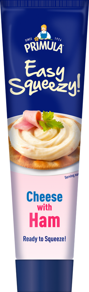 PRIMULA Easy Squeezy! Cheese with Ham 100g (Pack of 12)