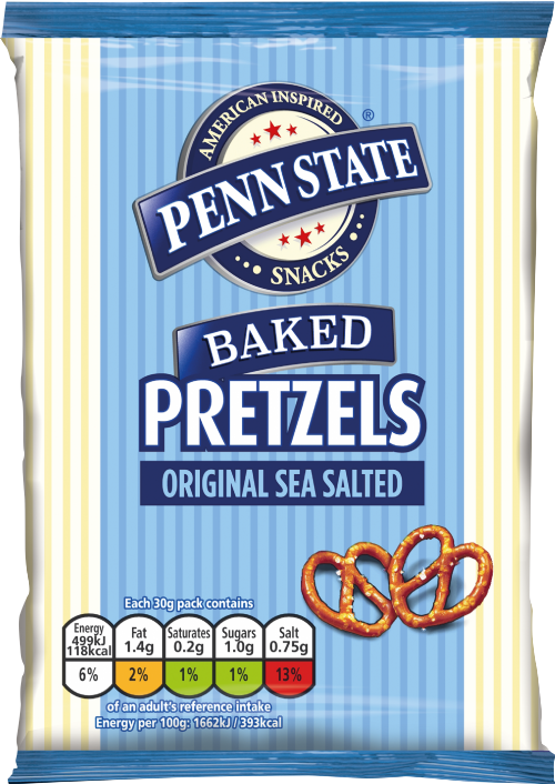PENN STATE Original Sea Salted Pretzels 30g (Pack of 33)