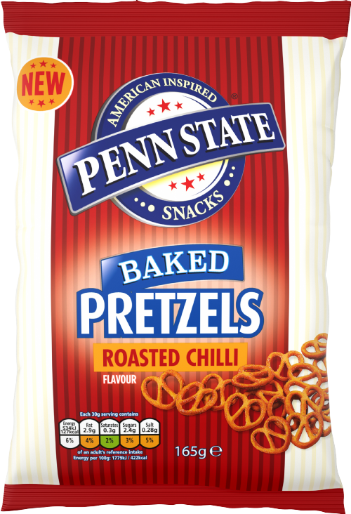 PENN STATE Roasted Chilli Pretzels 165g (Pack of 8)