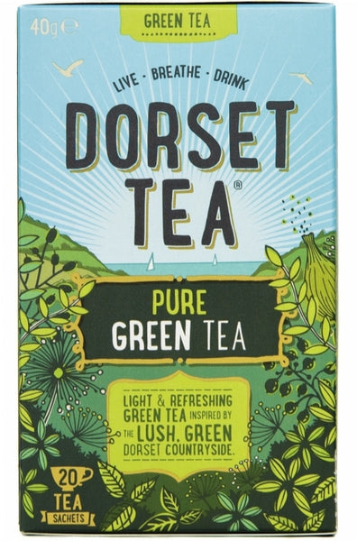 DORSET TEA Pure Green Tea - 20 Sachets (Pack of 4)