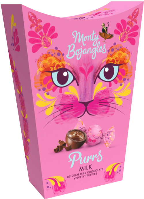 MONTY BOJANGLES Purrs - Milk Chocolate Truffles 200g (Pack of 6)