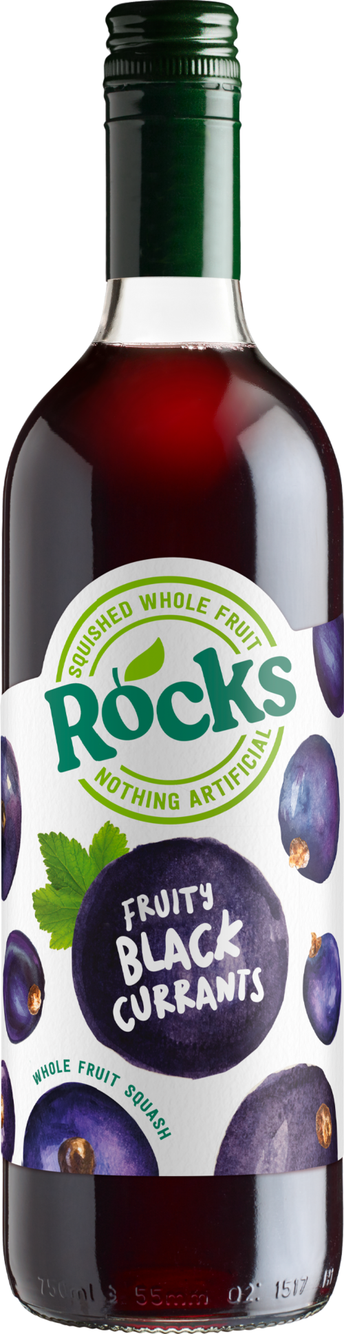ROCKS Fruit Squash - Fruity Black Currants 740ml (Pack of 6)