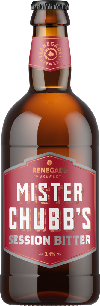 RENEGADE BREWERY Mister Chubb's Session Bitter 3.4% 500ml (Pack of 12)