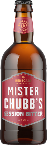 RENEGADE BREWERY Mister Chubb's Session Bitter 3.4% 500ml (Pack of 12)