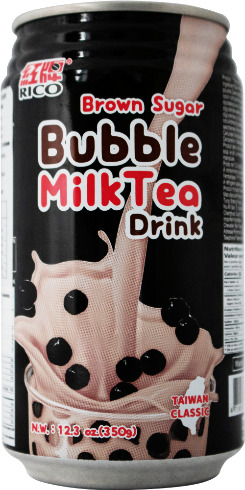 RICO Brown Sugar Bubble Milk Tea Drink 350g (Pack of 24)