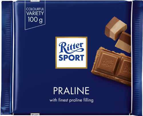 RITTER SPORT Praline Milk Chocolate 100g (Pack of 13)
