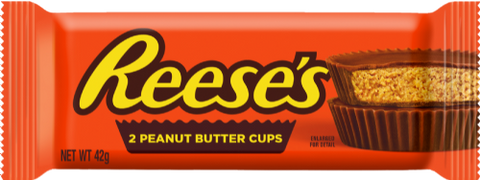 REESE'S 2 Peanut Butter Cups 42g (Pack of 36)