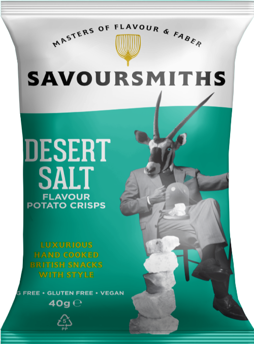 SAVOURSMITHS Desert Salt Potato Crisps 40g (Pack of 24)