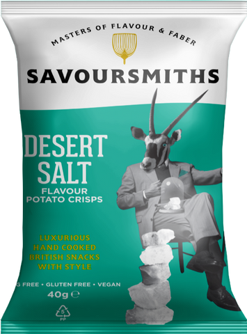 SAVOURSMITHS Desert Salt Potato Crisps 40g (Pack of 24)