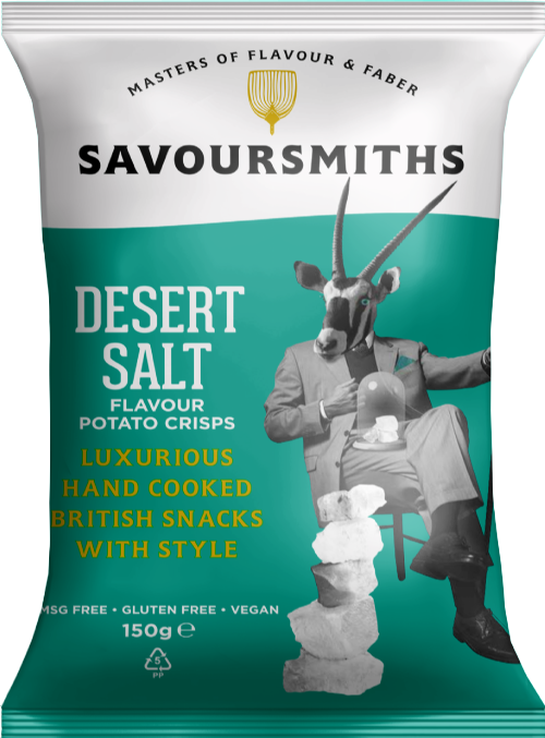 SAVOURSMITHS Desert Salt Potato Crisps 150g (Pack of 12)