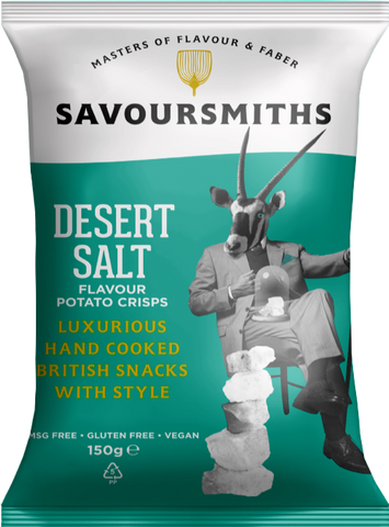 SAVOURSMITHS Desert Salt Potato Crisps 150g (Pack of 12)