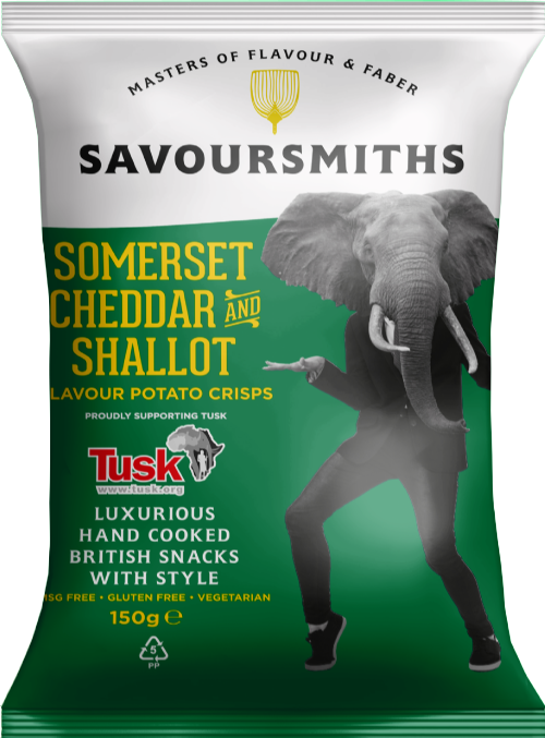 SAVOURSMITHS Somerset Cheddar & Shallot Potato Crisps 150g (Pack of 12)