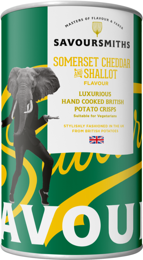 SAVOURSMITHS Somerset Cheddar & Shallot Crisps - Tin 100g (Pack of 12)