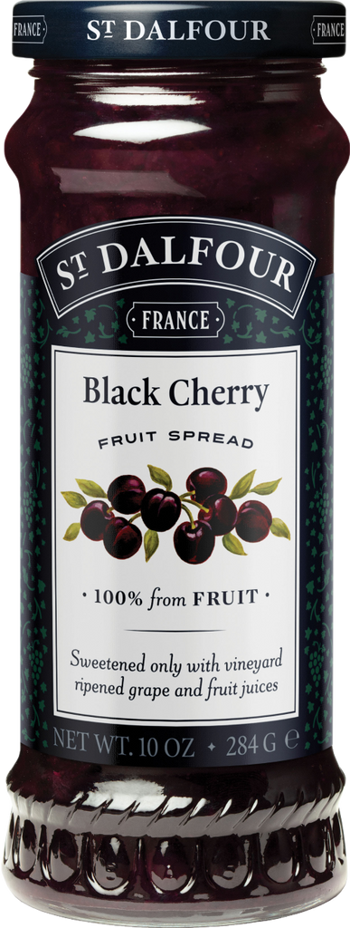 ST DALFOUR Black Cherry Fruit Spread 284g (Pack of 6)