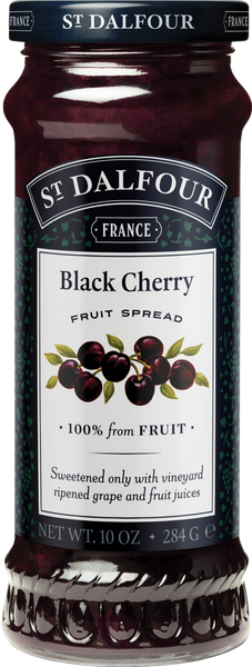 ST DALFOUR Black Cherry Fruit Spread 284g (Pack of 6)