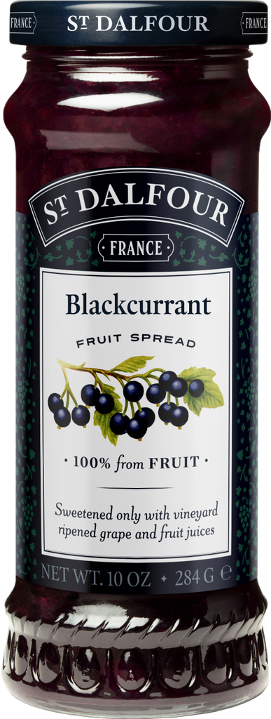 ST DALFOUR Blackcurrant Fruit Spread 284g (Pack of 6)