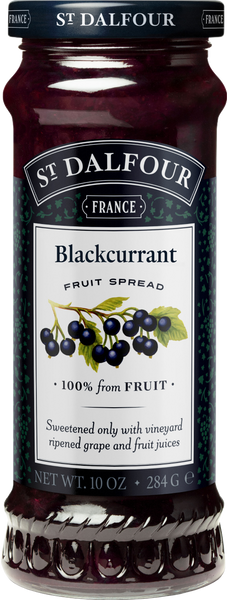 ST DALFOUR Blackcurrant Fruit Spread 284g (Pack of 6)