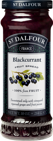 ST DALFOUR Blackcurrant Fruit Spread 284g (Pack of 6)