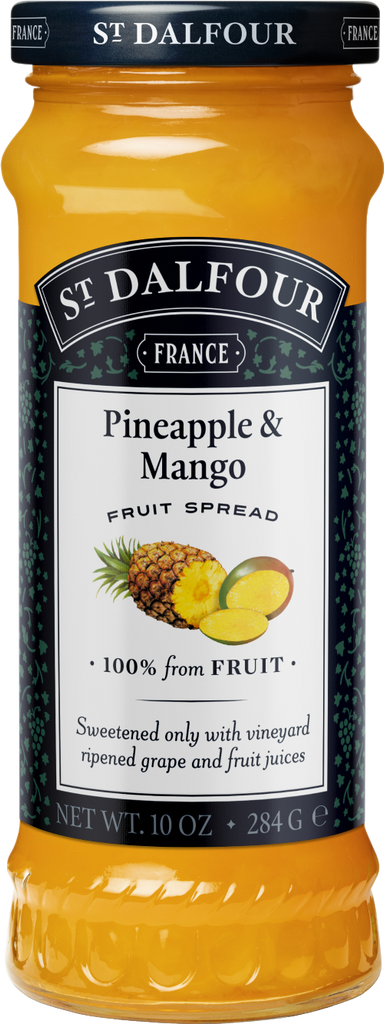 ST DALFOUR Pineapple & Mango Fruit Spread 284g (Pack of 6)