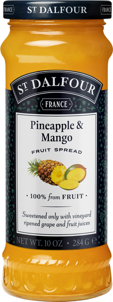 ST DALFOUR Pineapple & Mango Fruit Spread 284g (Pack of 6)