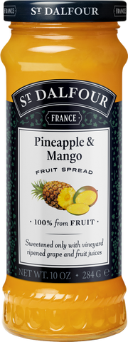 ST DALFOUR Pineapple & Mango Fruit Spread 284g (Pack of 6)