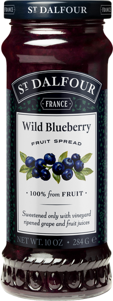 ST DALFOUR Wild Blueberry Fruit Spread 284g (Pack of 6)