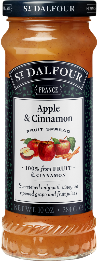 ST DALFOUR Apple & Cinnamon Fruit Spread 284g (Pack of 6)