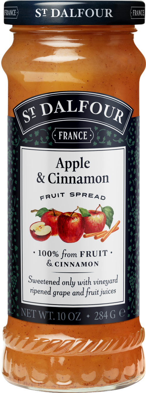ST DALFOUR Apple & Cinnamon Fruit Spread 284g (Pack of 6)