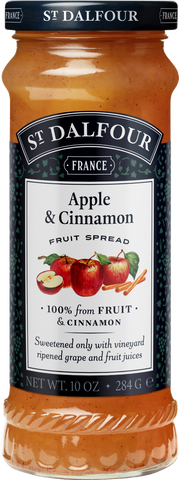 ST DALFOUR Apple & Cinnamon Fruit Spread 284g (Pack of 6)