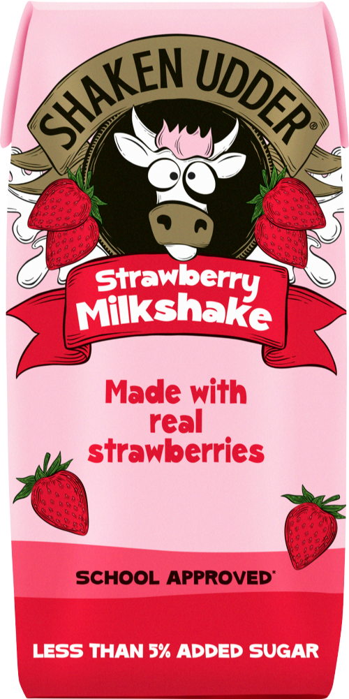 SHAKEN UDDER Strawberry Milkshake - Carton 200ml (Pack of 12)