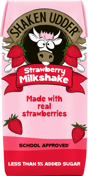 SHAKEN UDDER Strawberry Milkshake - Carton 200ml (Pack of 12)