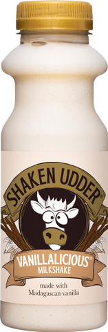 SHAKEN UDDER Vanillalicious Milkshake - Bottle 330ml (Pack of 10)