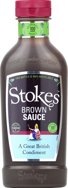 STOKES Brown Sauce - Squeezy 505g (Pack of 10)