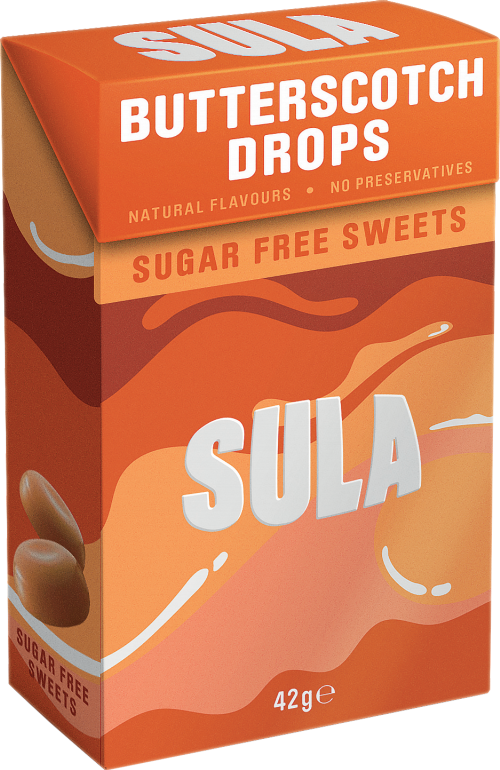 SULA Butterscotch Drops 42g (Pack of 14)
