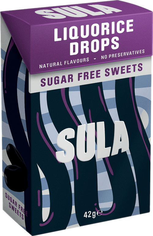 SULA Liquorice Drops 42g (Pack of 14)