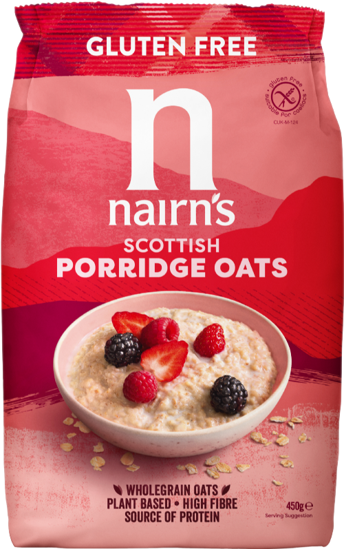 NAIRN'S Gluten Free Scottish Porridge Oats - Bag 450g (Pack of 5)