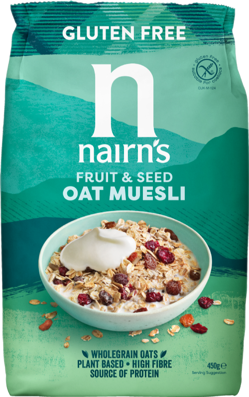 NAIRN'S Gluten Free Fruit & Seed Oat Muesli 450g (Pack of 5)