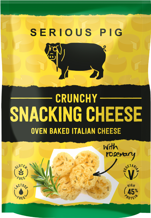 SERIOUS PIG Crunchy Snacking Cheese with Rosemary 25g (Pack of 24)