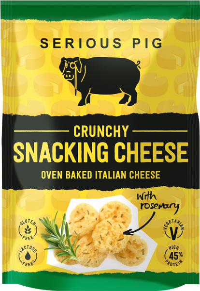 SERIOUS PIG Crunchy Snacking Cheese with Rosemary 25g (Pack of 24)