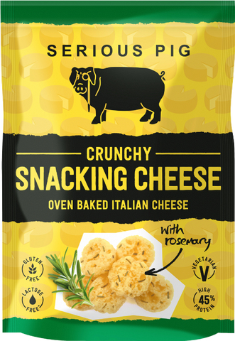 SERIOUS PIG Crunchy Snacking Cheese with Rosemary 25g (Pack of 24)