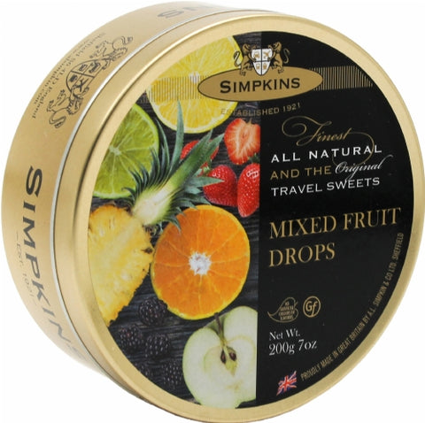 SIMPKINS Mixed Fruit Drops 200g (Pack of 6)