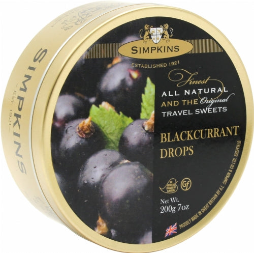 SIMPKINS Blackcurrant Travel Sweets 200g (Pack of 6)