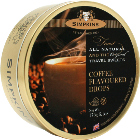 SIMPKINS Coffee Flavoured Drops Travel Sweets 175g (Pack of 6)