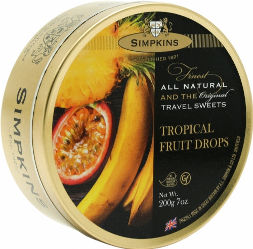 SIMPKINS Tropical Fruit Travel Sweets 200g (Pack of 6)