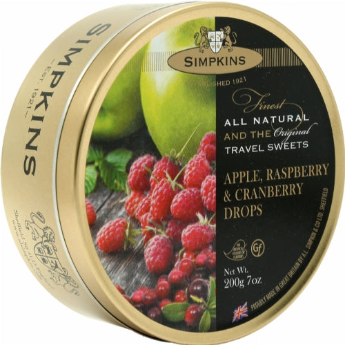 SIMPKINS Apple, Raspberry & Cranberry Travel Sweets 200g (Pack of 6)